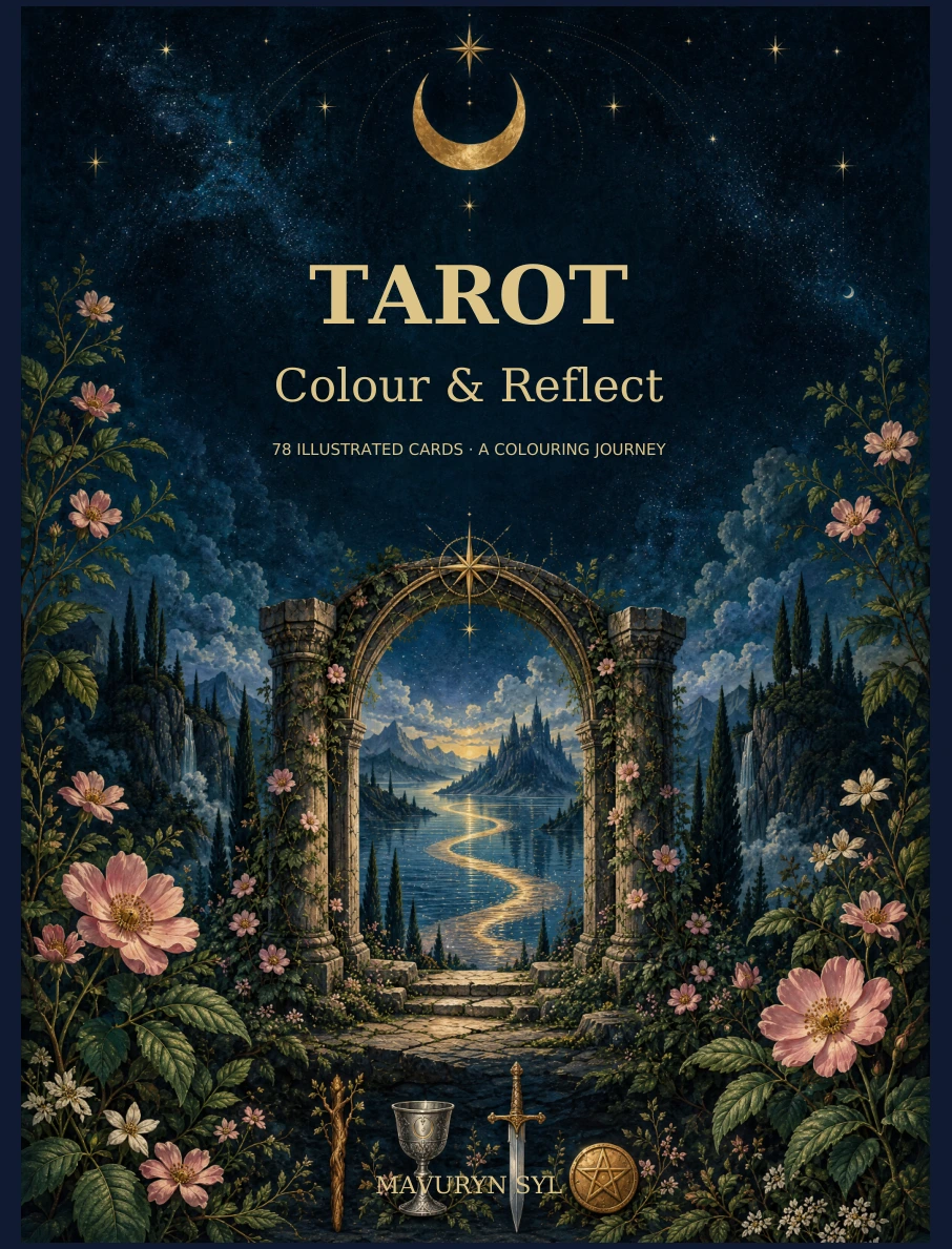 TAROT Colour and Reflect colouring book cover